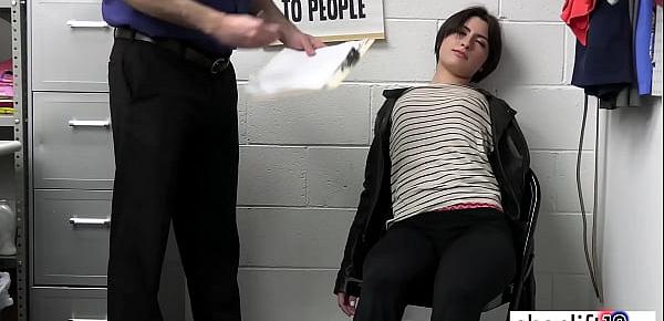  Petite teen Angeline Red fucks hard by a dirty LP officer after he busted her